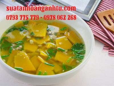 Canh Bí Đỏ Nấu Thị Bằm